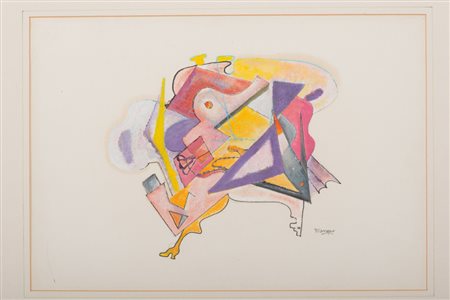 ANTONIO MARASCO (Roma 1996 - 1975) Paesaggio Enigmatico, 1969 Tecnica mista...