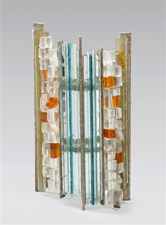 APPLIQUE IN VETRO, POLIART 1960 con corpo ad elementi compositi e profili in...