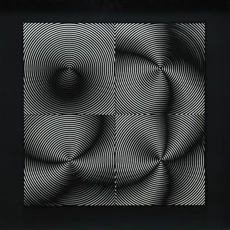 ALBERTO BIASI 1937 Senza titolo, 1972 Multiplo su tavola con vetro...