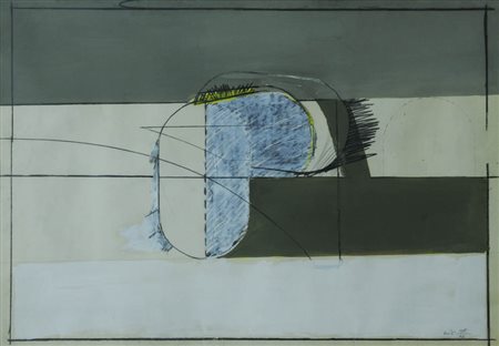 RODOLFO ARICO 1930 - 2002 Senza titolo, 1965 Tecnica mista su cartone, cm. 70...