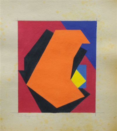 MAURO REGGIANI 1987 - 1980 Senza titolo, anni 50 Tempera su cartoncino, cm....