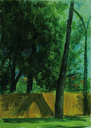 ACHILLE FUNI 1890 - 1972 Senza titolo, 1965 Tecnica mista su cartone, cm. 70...