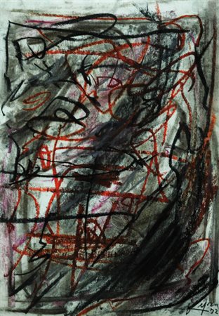 EMILIO VEDOVA 1919 - 2006 Senza titolo, 1972 Tecnica mista su carta, cm. 34 x...