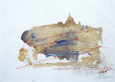 PIERO PIZZI CANNELLA 1955 Senza titolo, 2005 Tecnica mista su carta, cm. 25 x...