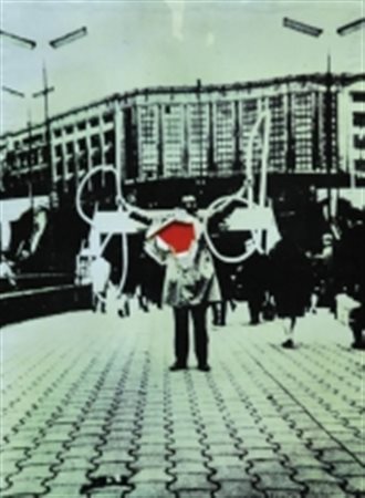 ALAIN ARIAS MISSON 1938 Senza titolo, 1969 Collage e scrittura su tavola, cm....