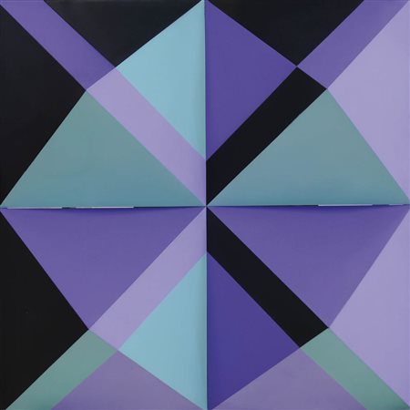 HANS JORG GLATTFELDER 1939 " G-PYR 7 ", 1971 Rilievi con piramidi, cm. 100 x...