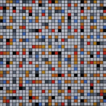 ANTONIO ASIS 1932 " Carrés rythmiques avec effet de profondeu ", 1978...