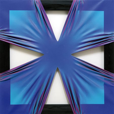 JORRIT TORNQUIST 1938 " Iris ", 1992 Acrilico su tela, cm. 80 x 80 Firmato e...