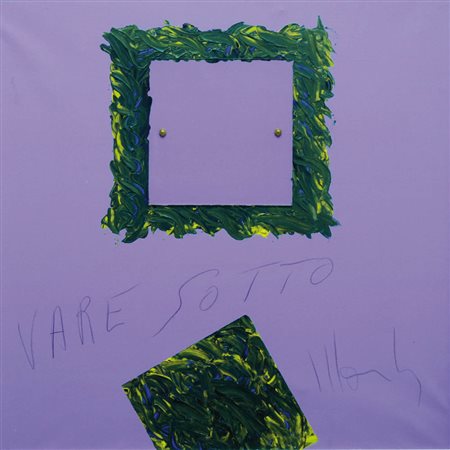 ALDO MONDINO 1938 - 2005 " Varesotto ", 1982 Acrilico e plexiglass su tela,...