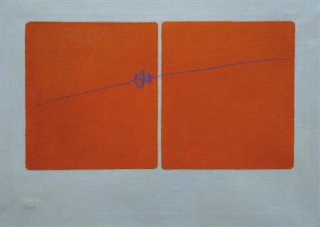 ANGELO VERGA 1933 Senza titolo, 1967 Olio su tela, cm. 50 x 70 Firmato e...