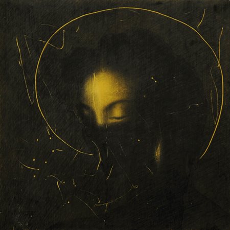 OMAR GALLIANI 1954 Senza titolo, 1992 Tecnica mista su tavola, cm. 39 x 39...