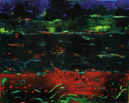 ANDREA RACCAGNI 1921 - 2005 Senza titolo Olio su tela, cm. 24 x 30 Firmato in...