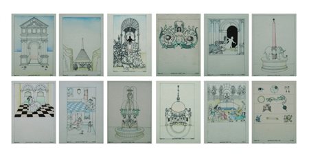 LUCIO DEL PEZZO 1933 " Hypnerotomachia Poliphili ", 1984 Tecnica mista su...