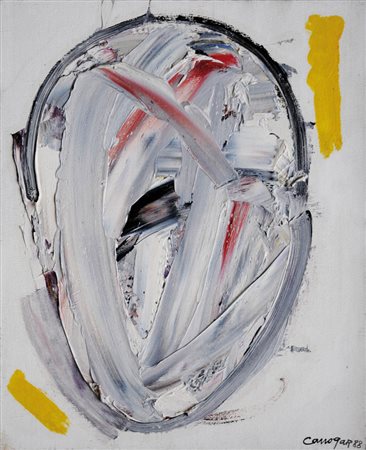 RAFAEL CANOGAR 1935 " Boceto para Cabera II ", 1988 Olio su cartone telato,...