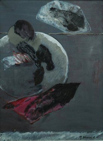 GABRIELLA BENEDINI 1932 Senza titolo, 1967 Olio su tela, cm. 40 x 30 Firmato...