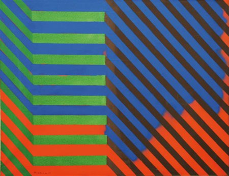 ROCCO BORELLA 1920 - 1994 " Guard rail ", 1973 Smalti sintetici su tela, cm....