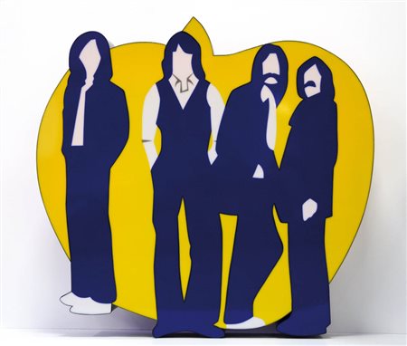 MARCO LODOLA 1955 "Apple" Scultura perspex e neon, cm. 92 x 96 x 12 Firmato...