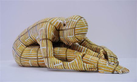 RABARAMA 1969 " Lin ( l'avvicinamento ) ", 2006 Scultura in bronzo dipinto,...