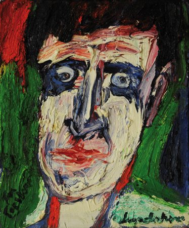 BENGT LINDSTROM 1925 - 2008 Senza titolo Olio su tela, cm. 55 x 46 Firmato in...