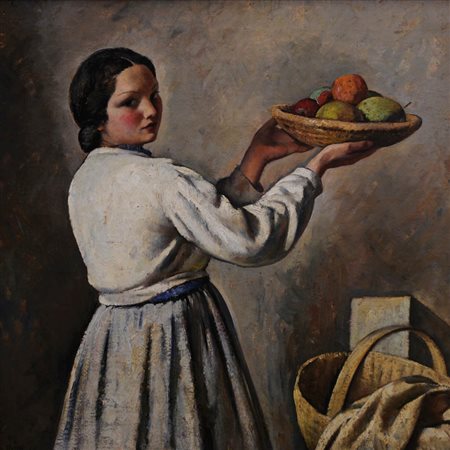 DYALMA STULTUS 1901 - 1977 Senza titolo, 1941 Olio su tela, cm. 100 x 100...