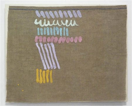 GIORGIO GRIFFA 1936 " Variabile ", 1981 Acrilico su tela, cm. 36 x 44 Firmato...