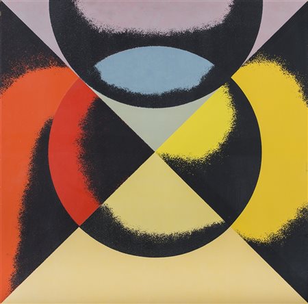 NICOLAS DIULGHEROFF (1901-1982)Sfera-cerchio liberati , 1971 SerigrafiaCm...