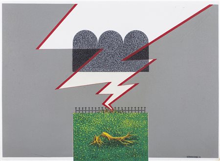 ELIO TORRIERO TORRIERI (1945)Il fulmine, 1972 Olio su telaCm 50x70Firma e...