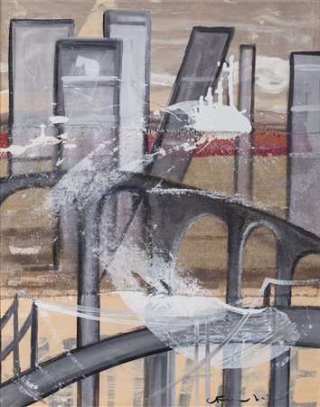 CARLO MASSIMO FRANCHI (1961)Terra e Fuoco, 2010 Olio e juta su telaCm...