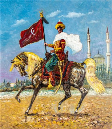 GIOVAN FRANCESCO GONZAGA (1921-2007)Il porta stendardo della cavalleria...