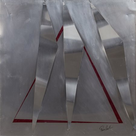 ERNESTO RIVA (1913)Senza Titolo Tecnica mista e applicazioni su lamieraCm...