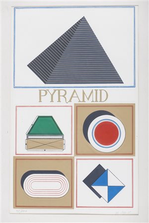 LUCIO DEL PEZZO (1933)Pyramid, 1969 LitografiaCm 70x50Firma e datazione a...