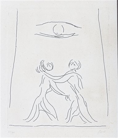 VIRGILIO GUIDI (1891-1984)Senza Titolo AcquaforteLastra Cm 27,5x22Foglio Cm...