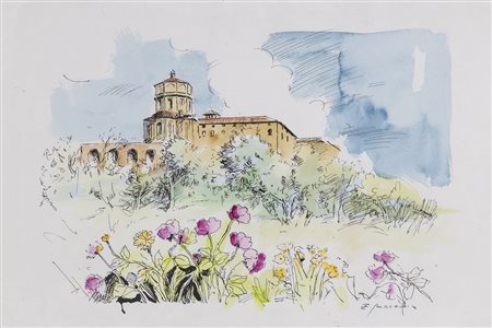 EDMONDO MANEGLIA (1925-2003)Senza Titolo Litografia ritoccata a manoCm...