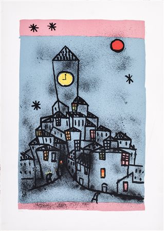 FRANCO ROGNONI (1913-1999)Senza Titolo SerigrafiaCm 70x50Firma a matita in...