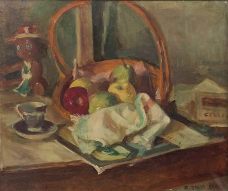 ALDO DALLA CORTE (1918-1970)Natura Morta, 1959 Olio su telaCm 50x60Firma al...