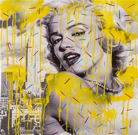 NATALE OGGIONNI (1962)Semi Zen Marilyn, 2015 Acrilici e applicazioni su...