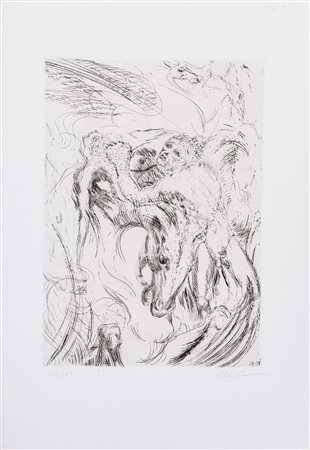 ALIGI SASSU (1912-2000)Uomo del mio tempo, 1963 Acquaforte su carta...