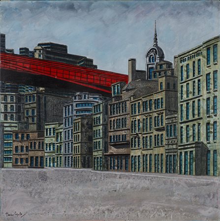 TONINO CAPUTO (1933)Old square Olio su telaCm 40x40Firma al fronteFirma e...