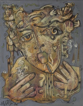 MARTINO DELEGO (1956)Pensieri Contrapposti, 1996 Olio e tecnica mista su...