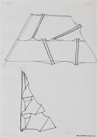 MICHAEL EDESSenza Titolo, 1970 China su cartaCm 31x21Firma, localit&agrave; e...