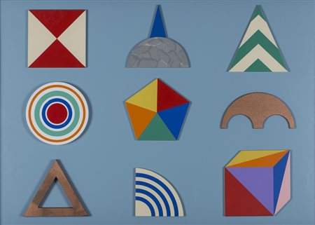 LUCIO DEL PEZZO (1933)Casellario L.P.S, 1991 Bassorilievo verniciato,...