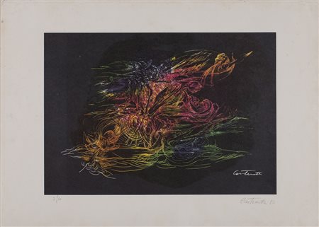 BRUNO CONTENOTTE (1922)Senza Titolo, 1982 LitografiaCm 50x70Firma e datazione...