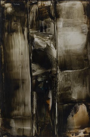 MAX KUATTY (1930-2011)Senza Titolo Olio e smalti su tavolaCm 89x59Firma al...