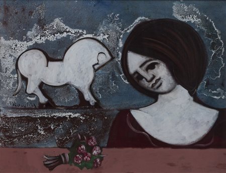 ANONIMOSenza Titolo, 1972 Olio e tecnica mista su telaCm 60x80Firma al...