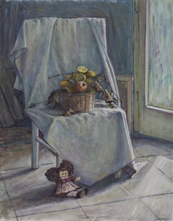 CINZIA BEVILACQUA (1963)Senza Titolo, 2002 Olio su telaCm 80x63Firma e...