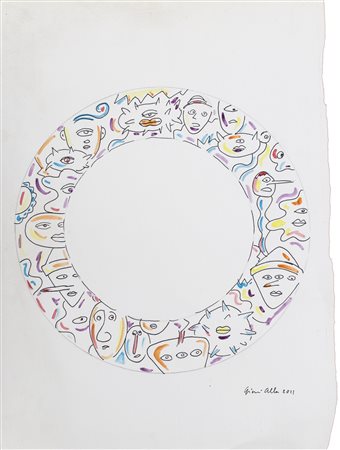 GIANNI CELLA (1953)Senza Titolo, 2011 Tecnica mista su cartoncinoCm...