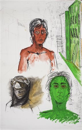 ANONIMOSenza Titolo Tecnica mista su cartoncinoCm 150x101Opera non...