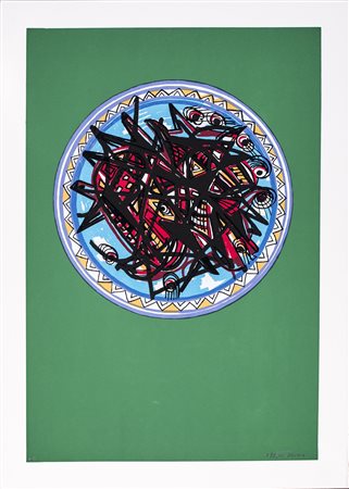 UMBERTO MASTROIANNI (1910-1998)Cielo SerigrafiaCm 70x50Firma a matita in...