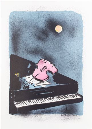 FRANCO ROGNONI (1913-1999)Sonata a Kreutzer LitografiaCm 70x50Firma a matita...