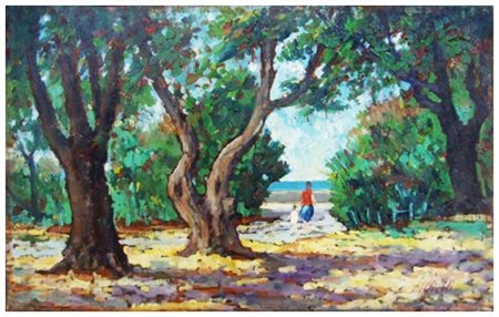 SERGIO DIFFICILI Antignano 1925 – Antignano 2007 Senza titolo Olio su tavola...